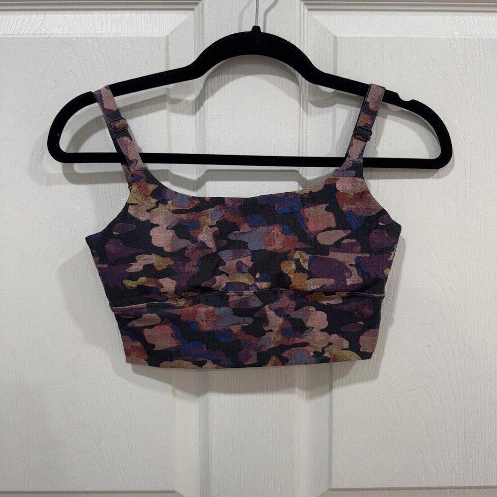 Women’s prAna Luxara L Bra Crop Top‎ Xsmall Xs Multicolor Sports Bra